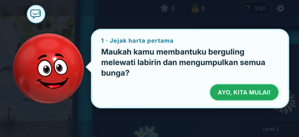 Cody menjelaskan tugas di awal level Petualangan
